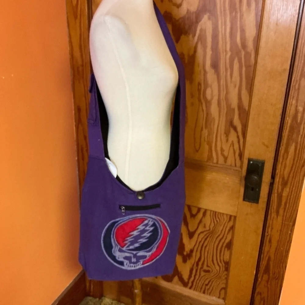 NWT Grateful Dead Purple Steal Your Face Crossbody Bag